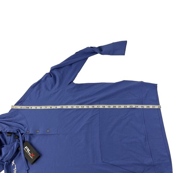 RLX Ralph Lauren Hoodie Mens S Blue Golf Pullover Kangaroo Pocket $198 NEW - Picture 8 of 9